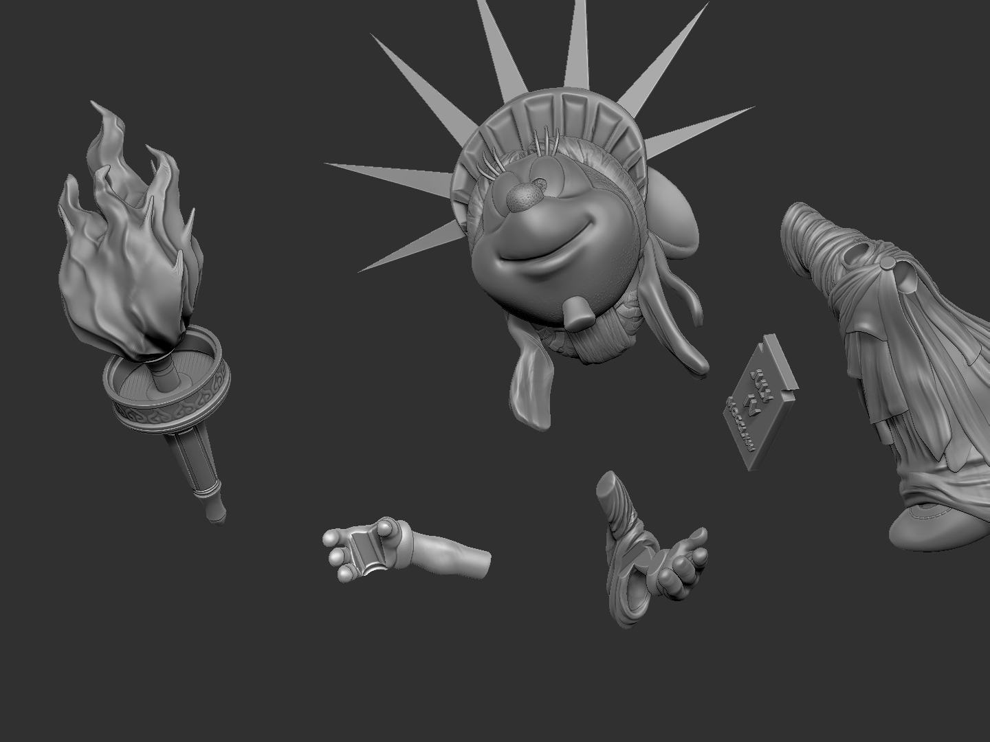 Минни Маус - статуя Свободы для 3д печати. STL