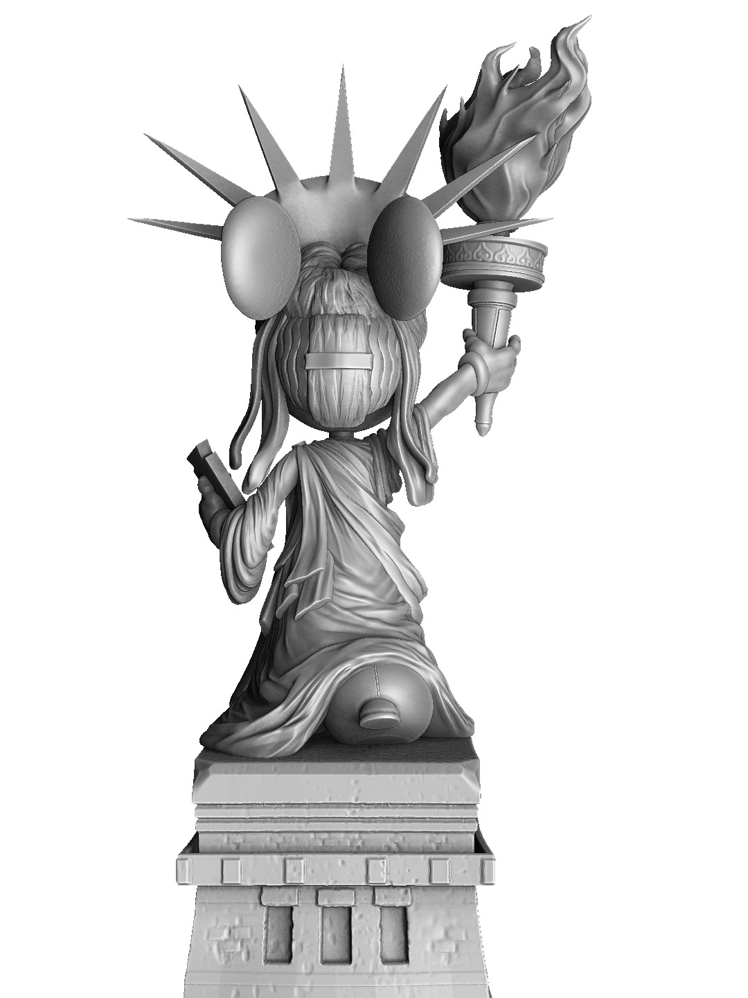 Минни Маус - статуя Свободы для 3д печати. STL