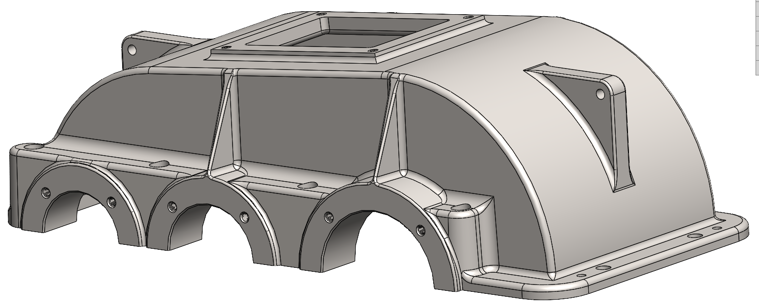 Корпус редуктора цилиндрического