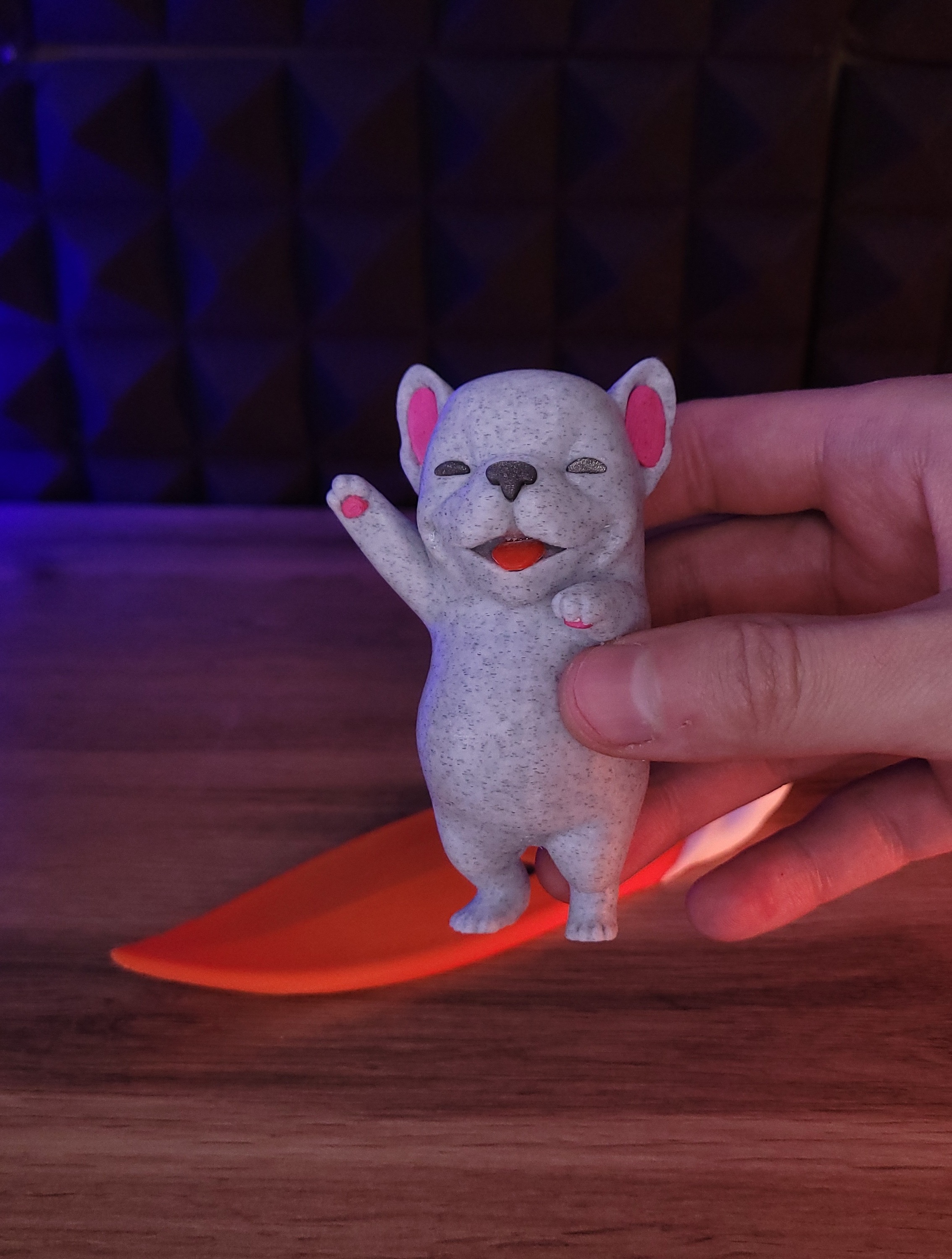 Собачка на серфе мем (chill dog) (сборный и на магнитах)