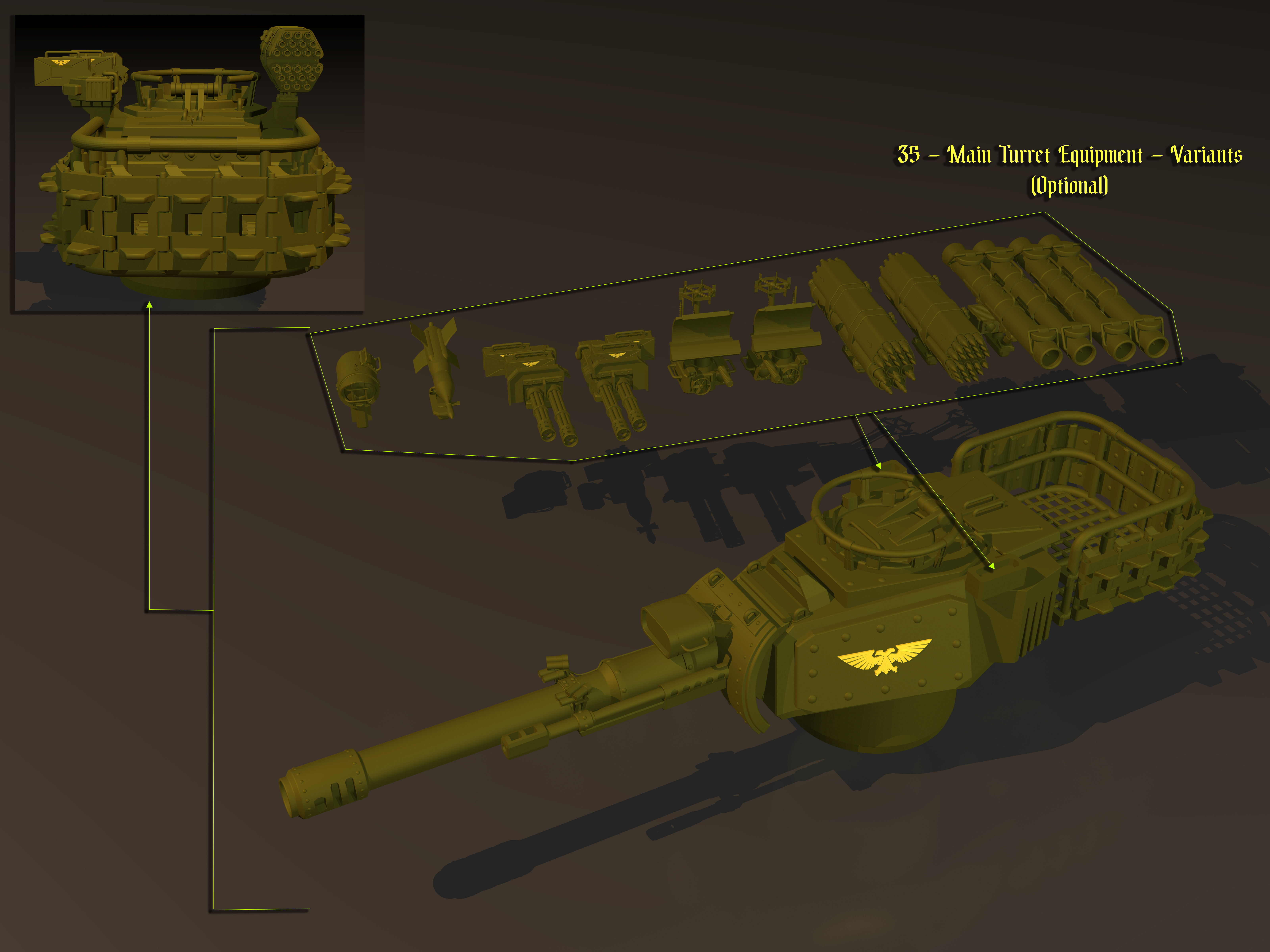 Leman Russ танк имперской гвардии Warhammer 40000