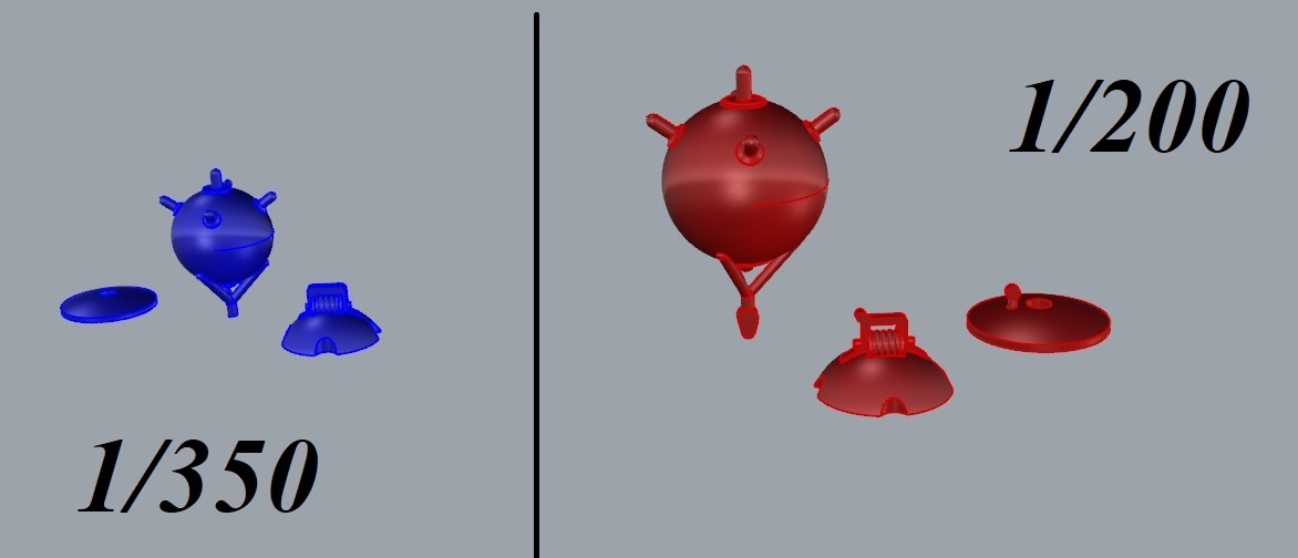 Мина обр. 1898 года + мина на салазках для миноносцев типа Сокол в Порт Артуре. 1-350 или 1-200