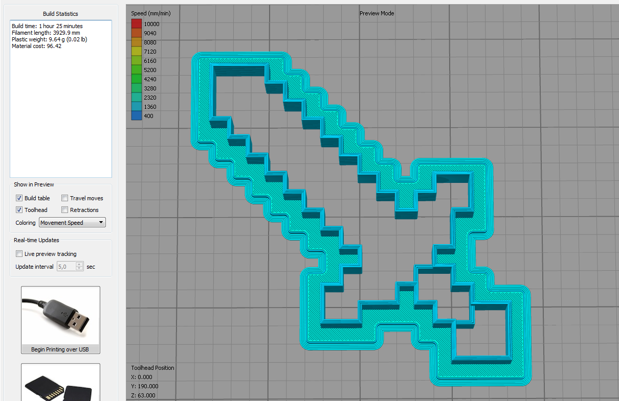 Форма для печенья и пряников Меч Minecraft