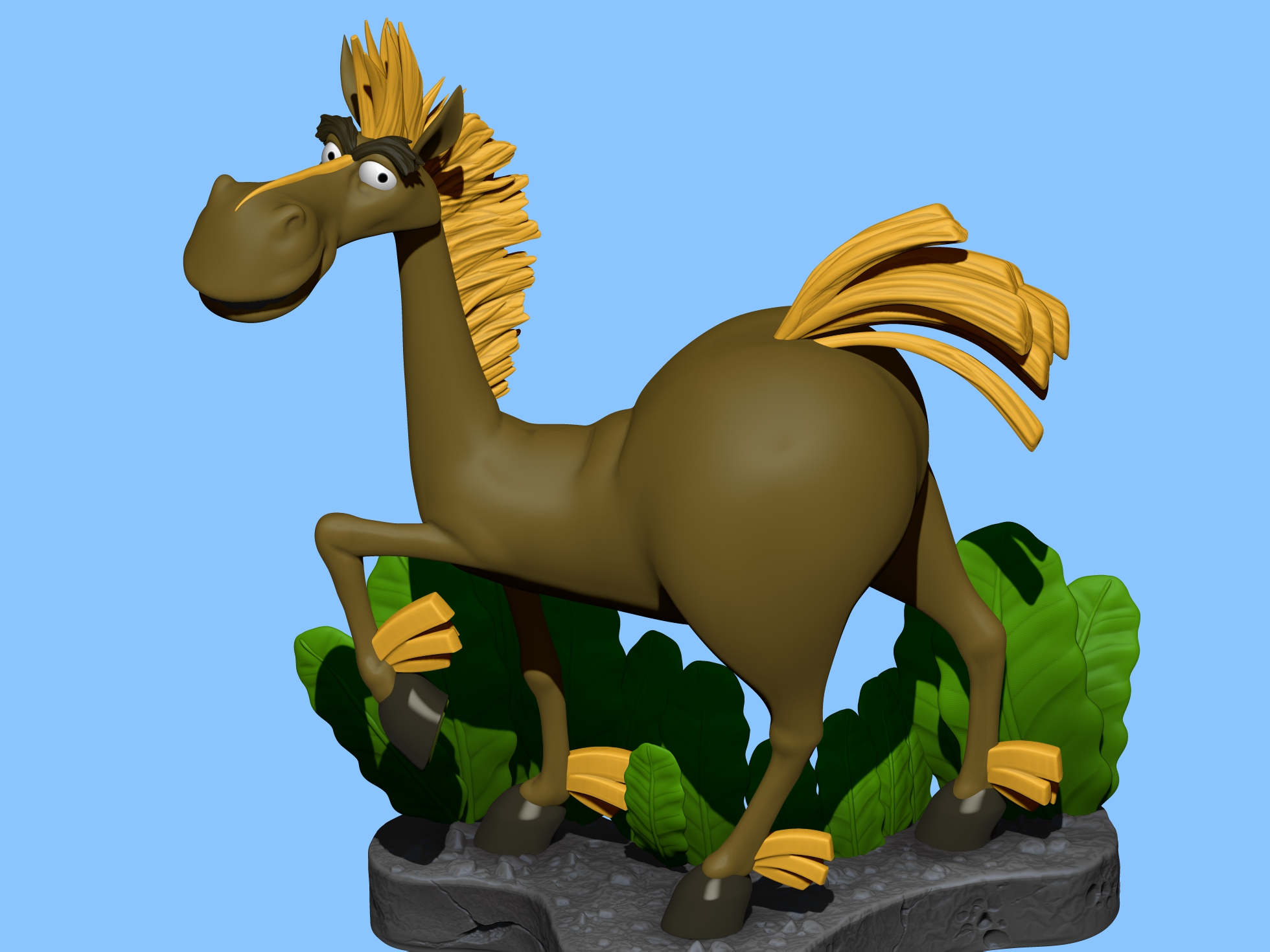 Конь Юлий для 3д печати STL