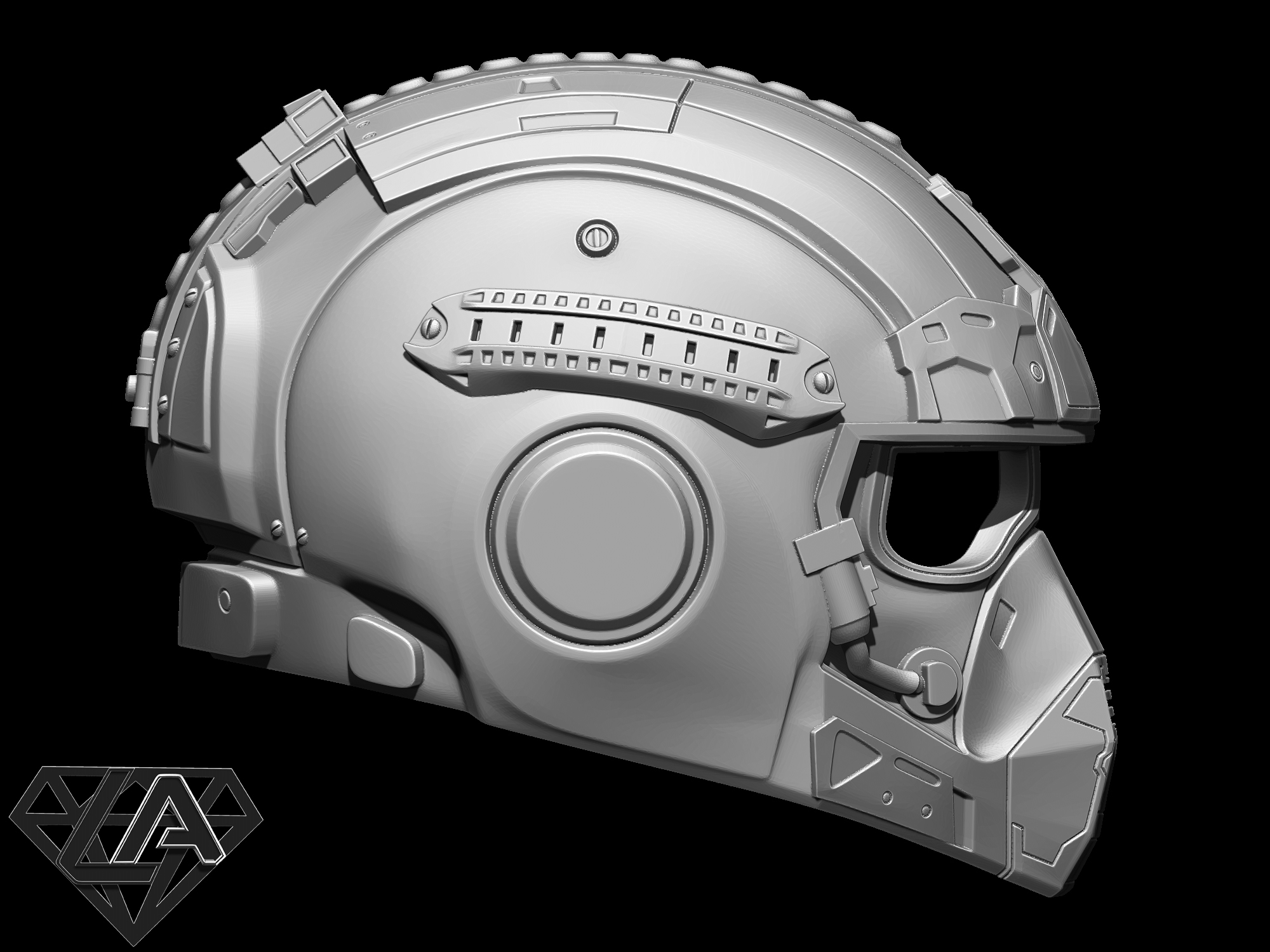 Продажа 3Dмодели "GEARS OF WAR ANTHONY CARMINE CUSTOM HELMET 3D MODEL"
