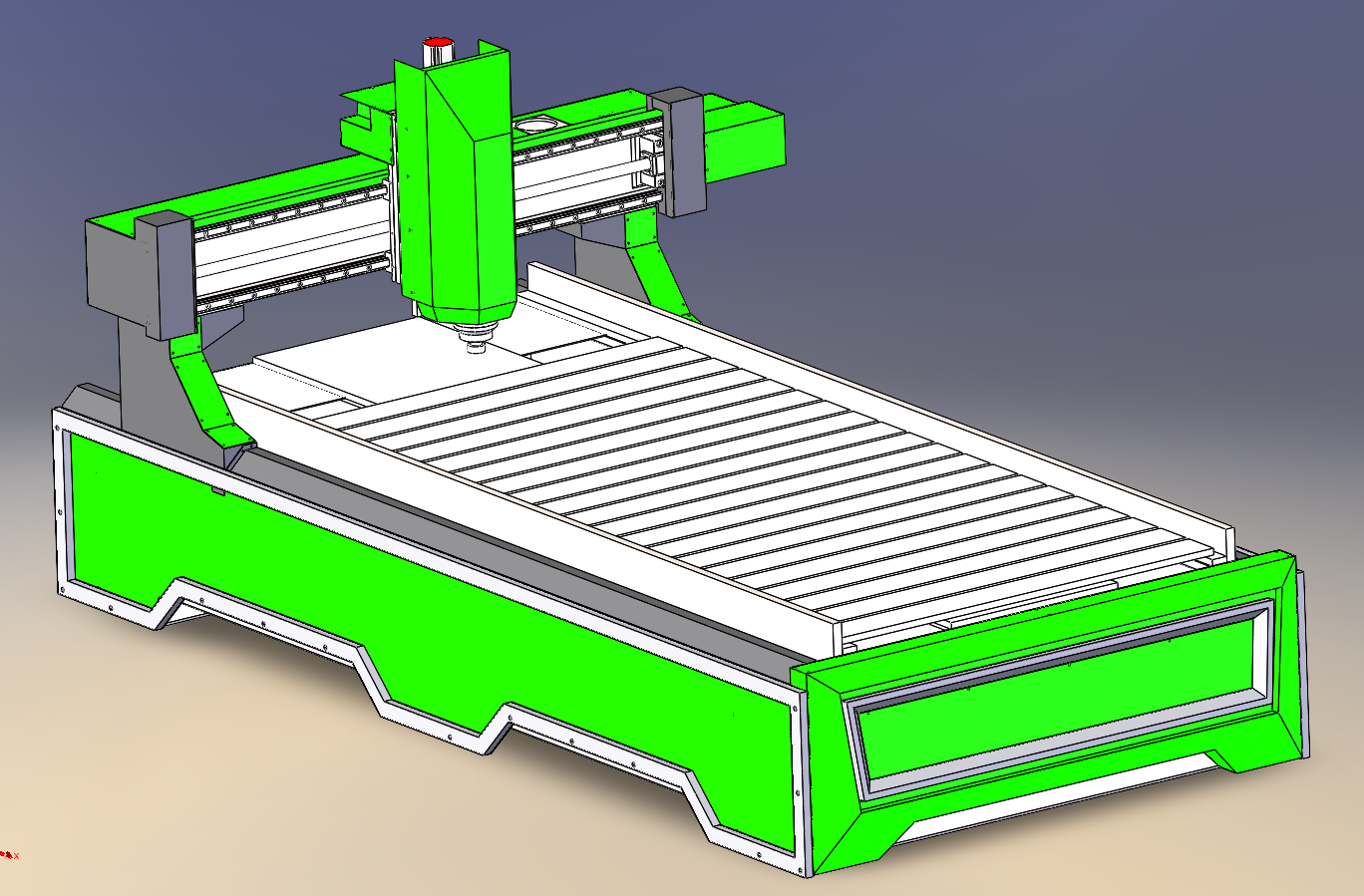 3D модель 7 штук фрезерного станка с чпу 1325 - фрезерный станок с чпу 1325