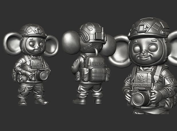 Чебурашка Военкор - брелок