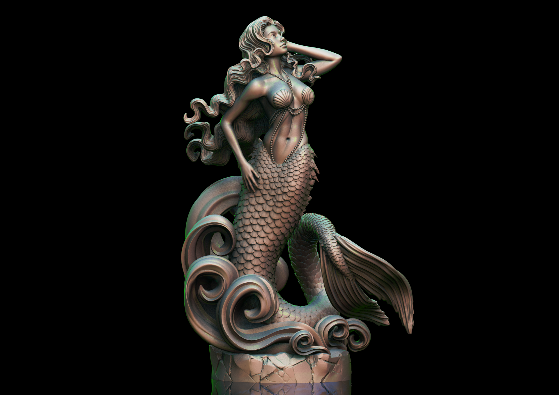 Русалка на волнах