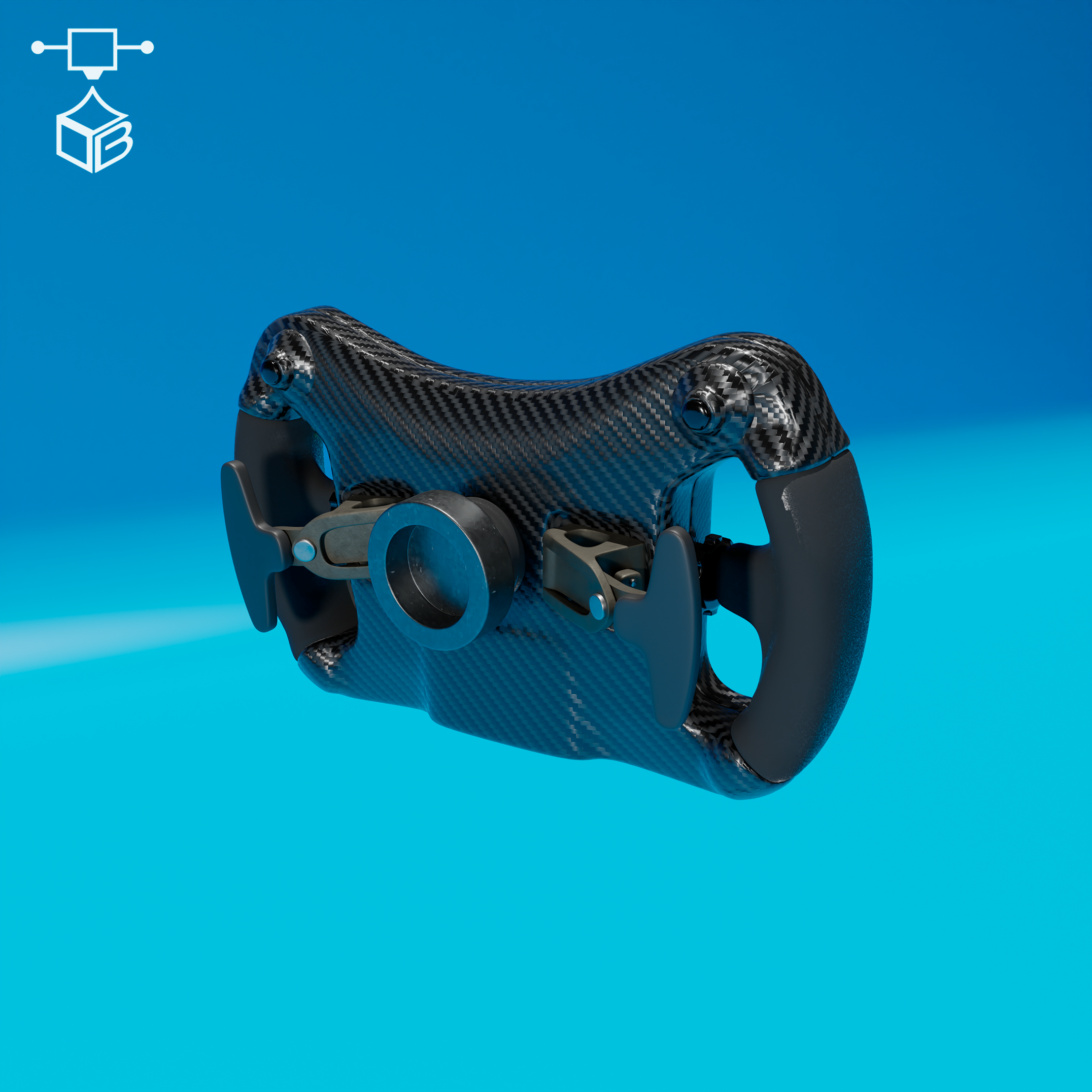 3d модель руля. Anycubic тестовая модель.