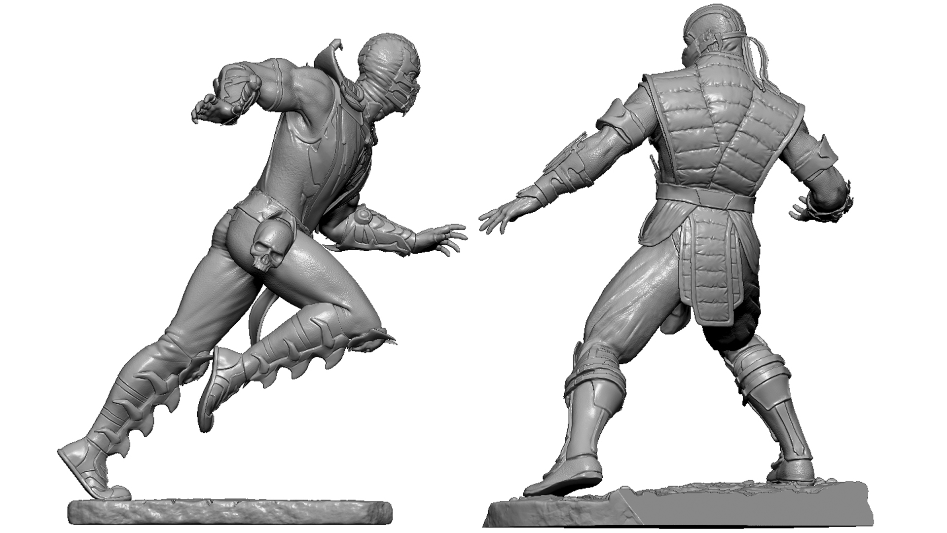 SUB-ZERO MKX VS SCORPION MK9 FOR 3D PRINT