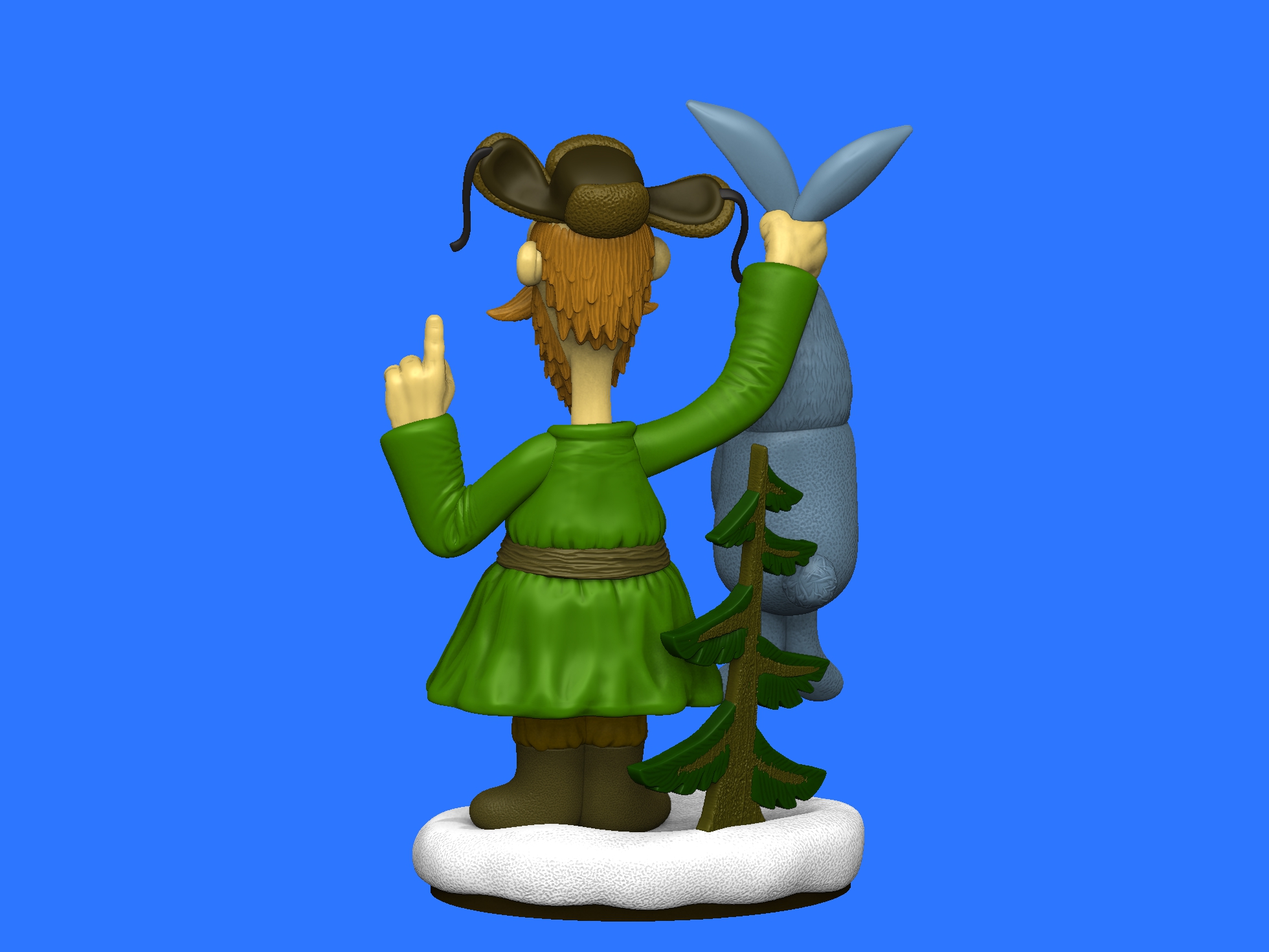 Мужичок из мультфильма " Падал прошлогодний снег" для 3д печати STL