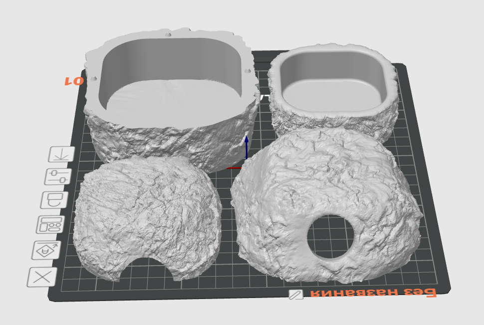 Укрытие, поилка, влажная камера для змей. Комплект в террариум.