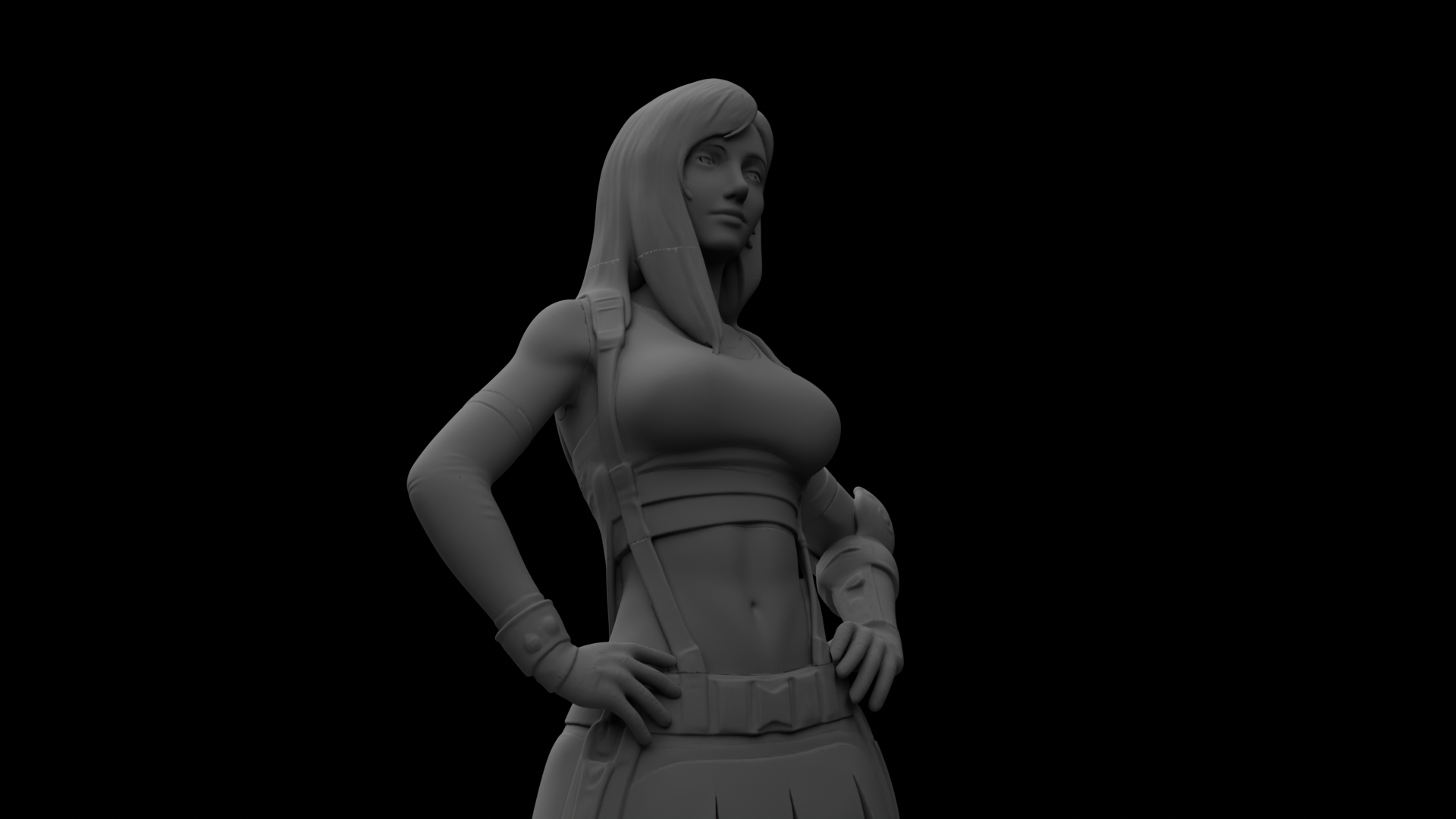 Tifa Lockhart (FF7 Remake) — High-Detail Modular Garage Kit (1/6 & 1/4 Scale)