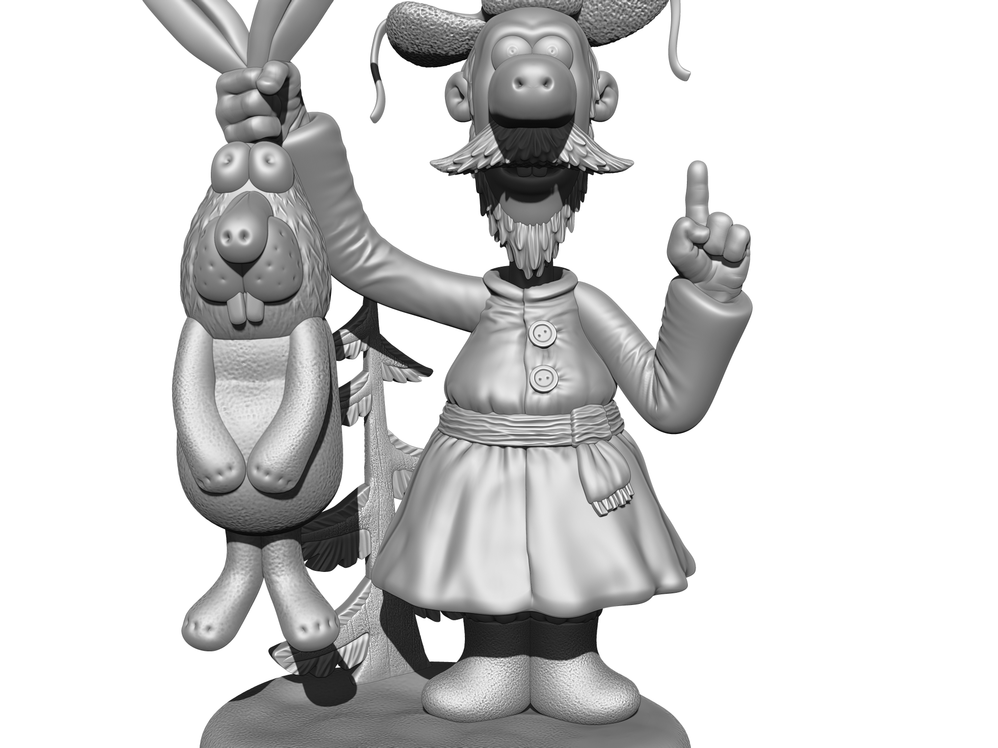 Мужичок из мультфильма " Падал прошлогодний снег" для 3д печати STL