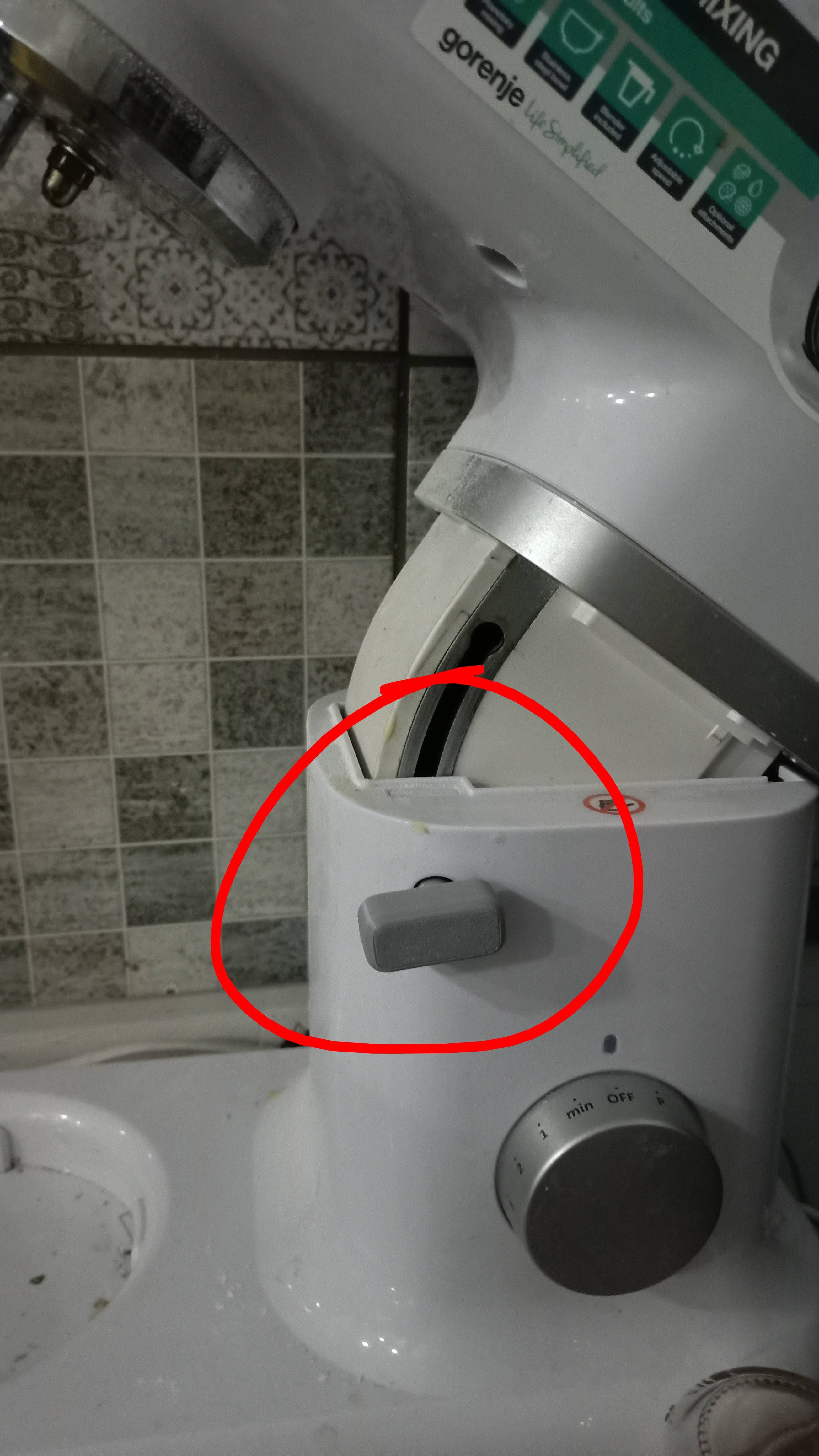 Ручка подъемного механизма для планетарного миксера Gorenja