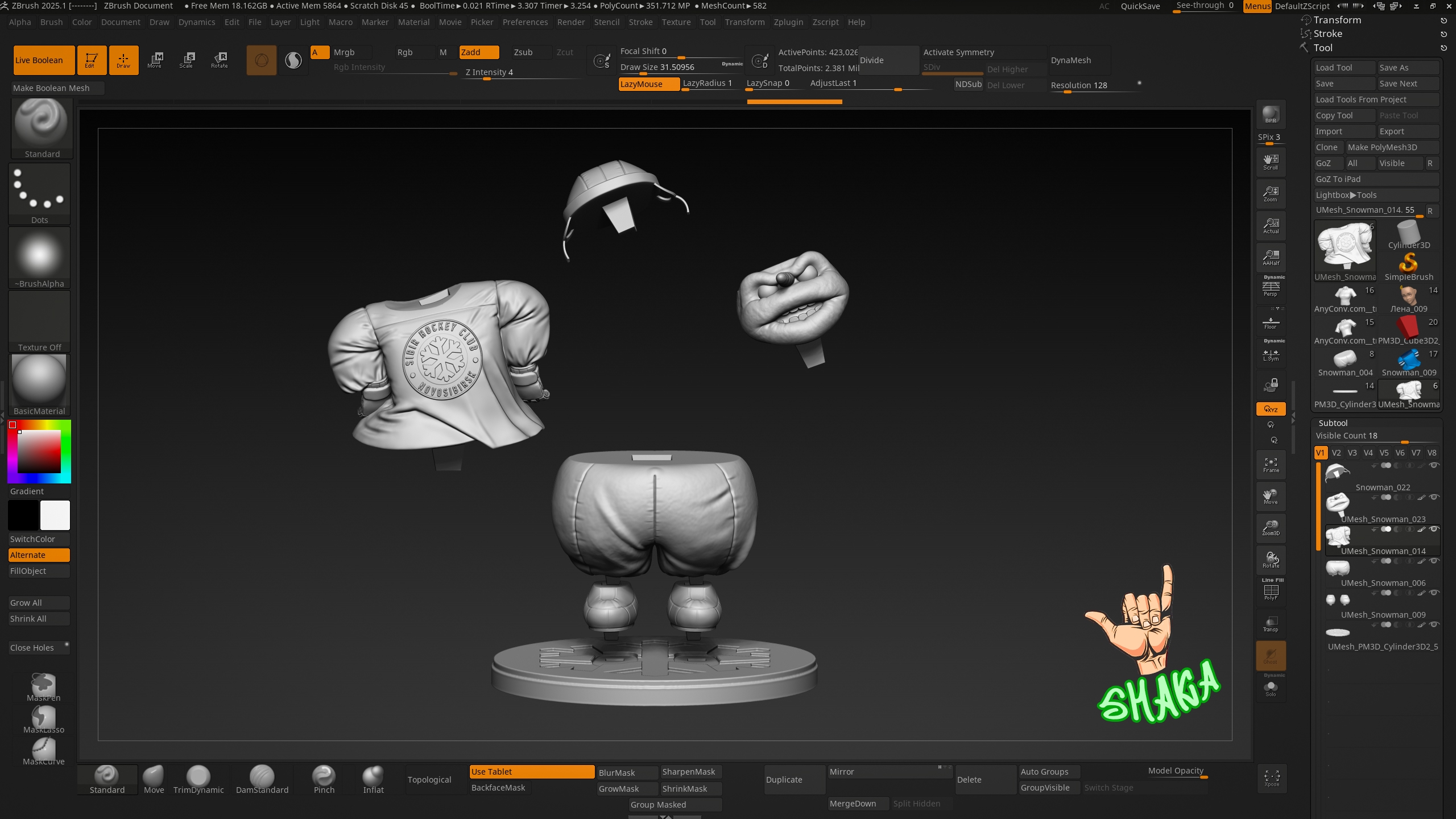 Злой Снеговик из хоккейного клуба «Сибирь