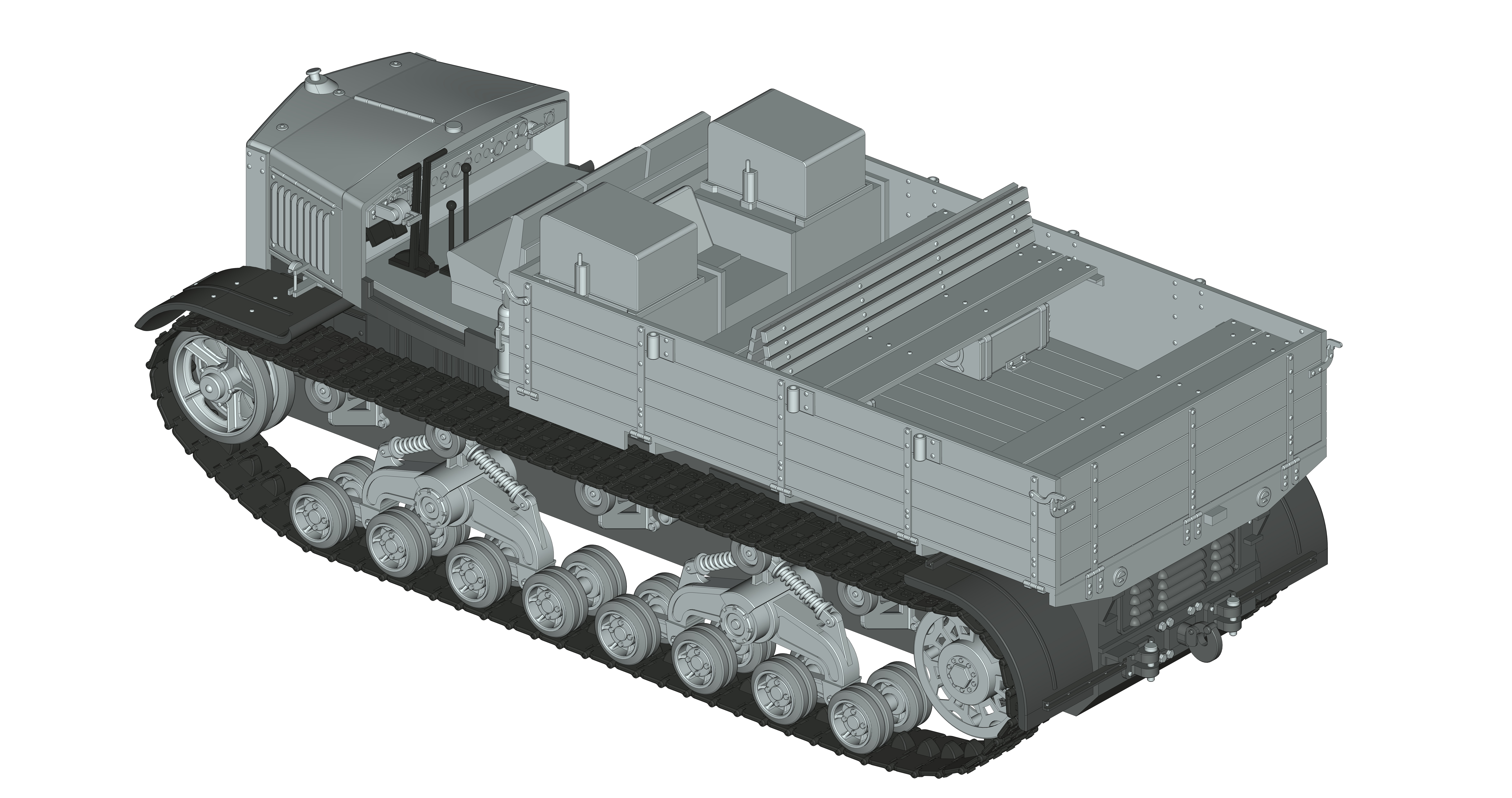 тяжелый артиллерийский тягач "Ворошиловец" м1:43
