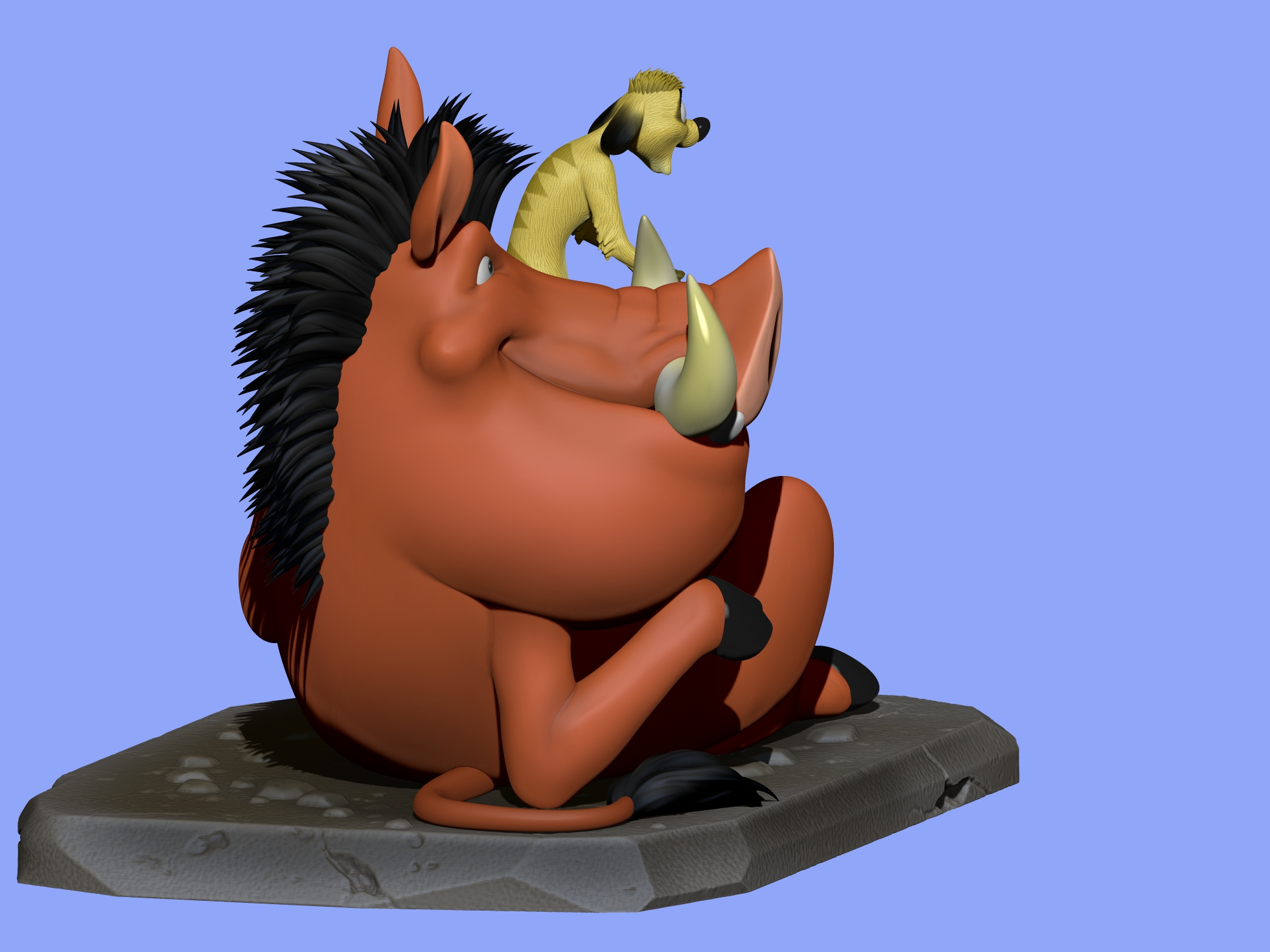 Тимон и Пумба для 3Д печати STL