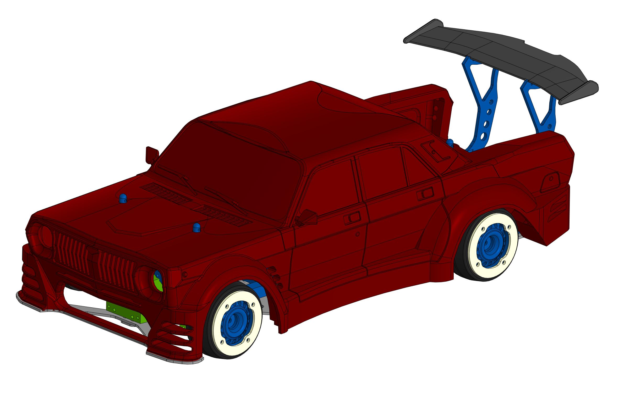 Проект: ГАЗ-24 «Дрифт» (1:16) на базе Remo Hobby Smax v2