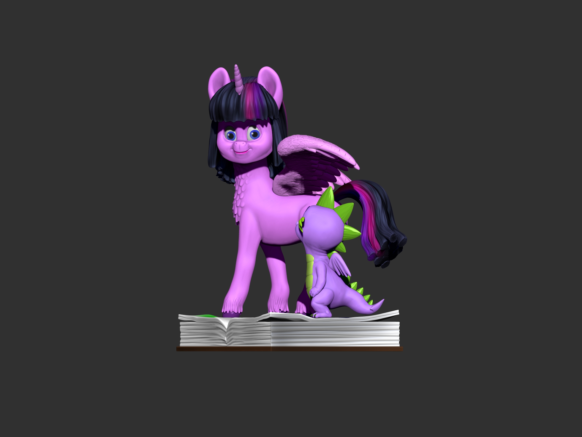 Искорка и Спайк. My little pony STL