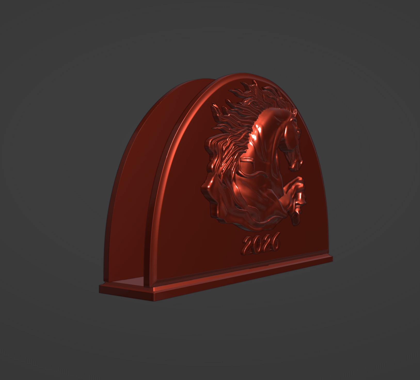 Салфетница Лошадь 2026 Новогодний сувенир stl