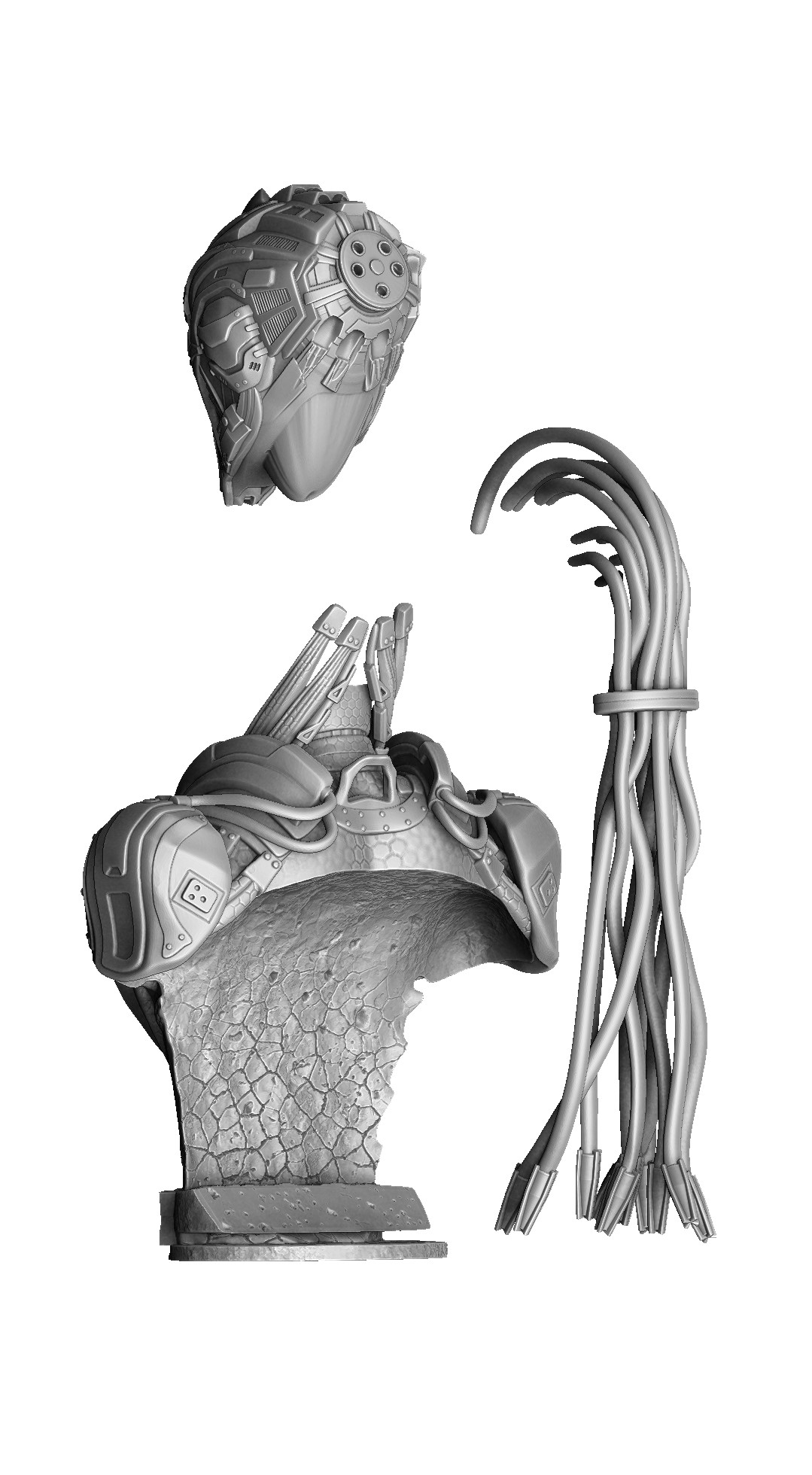 CYRAX. Сайракс MK11. Бюст для 3D печати. STL.
