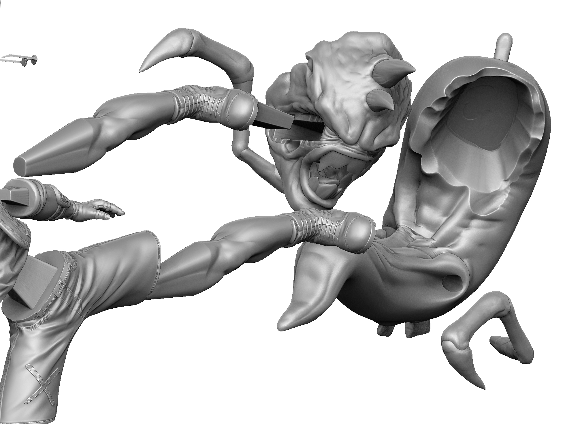 Comix zone для 3д печати. Cборный и цельный STL.