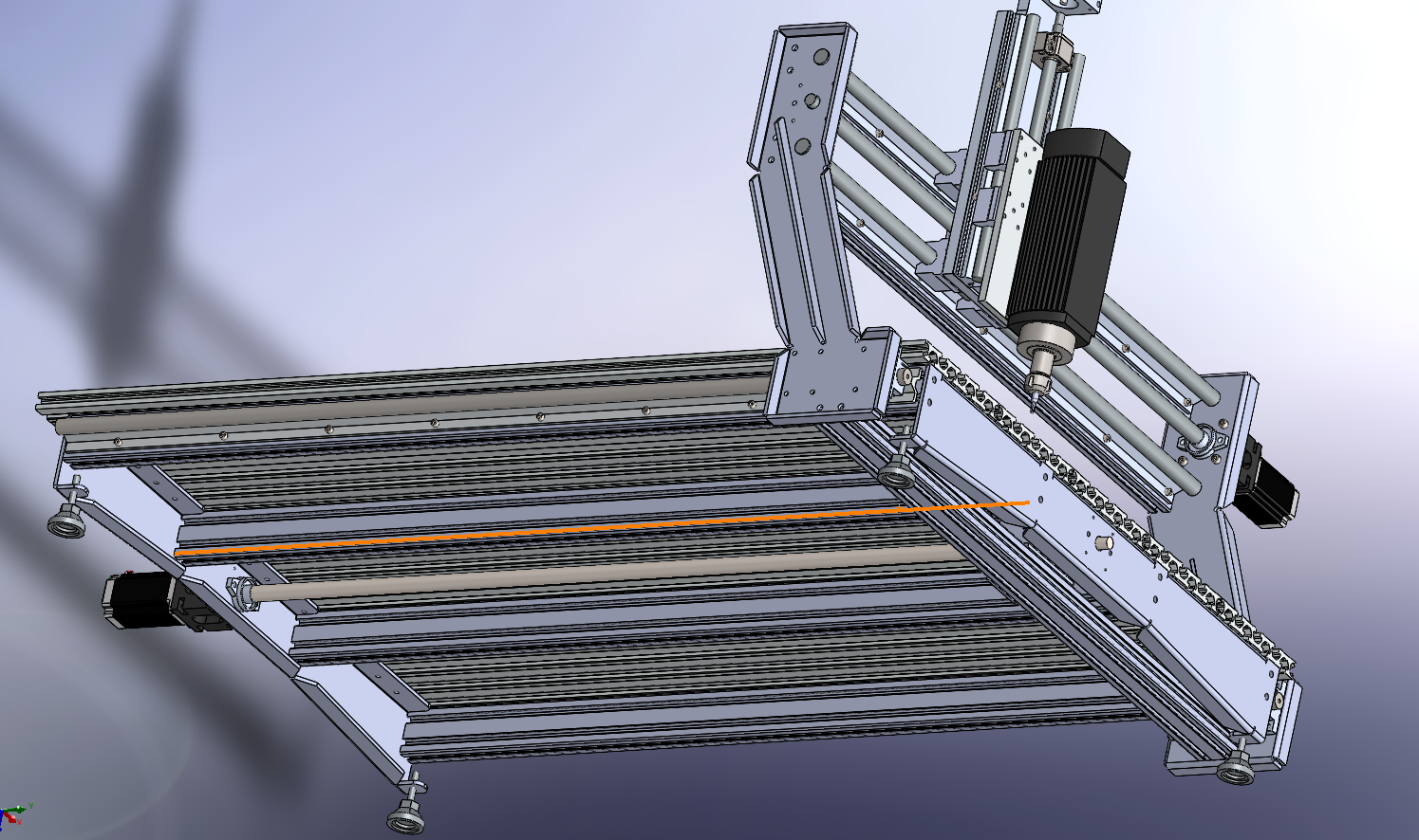 3D модель фрезерного станка с чпу - фрезерный станок с чпу №14