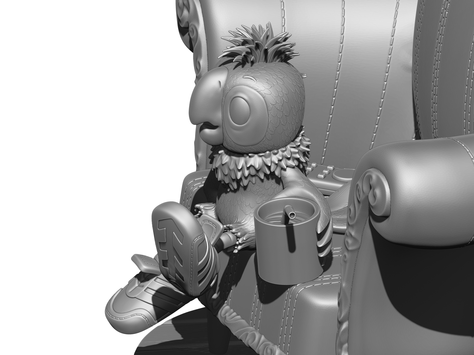 Попугай Кеша для 3Д печати STL