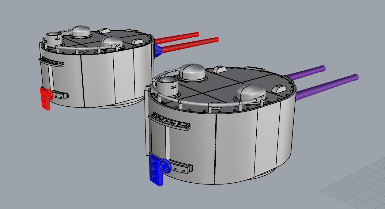 Башни среднего калибра эбр. Слава   1/350