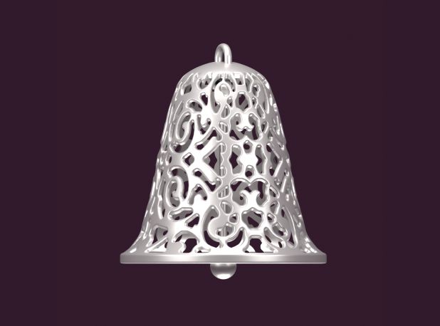 3д модель резной колокольчик