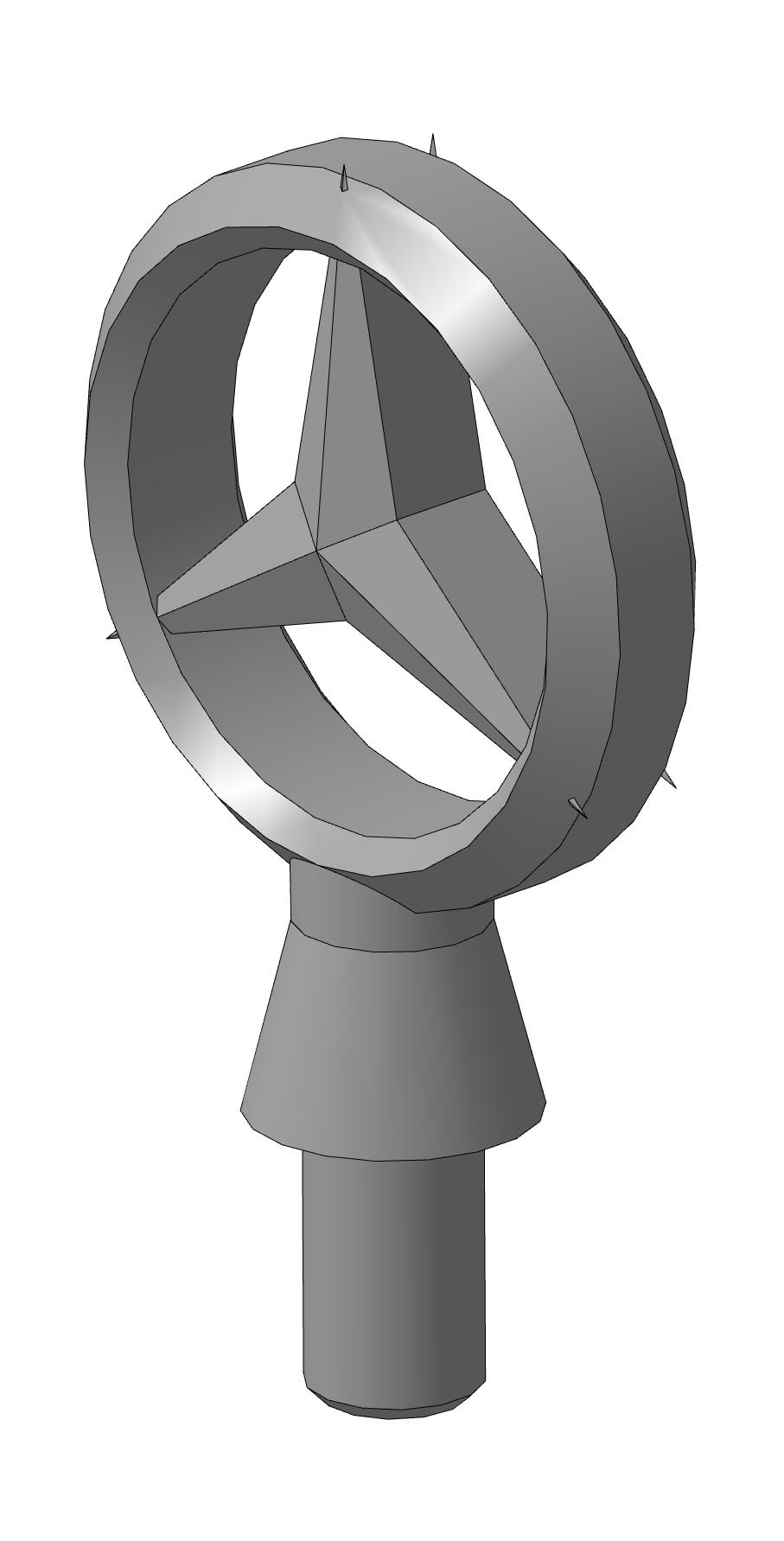 Продажа 3D-модели "Значок лого Мерседес Бенц"