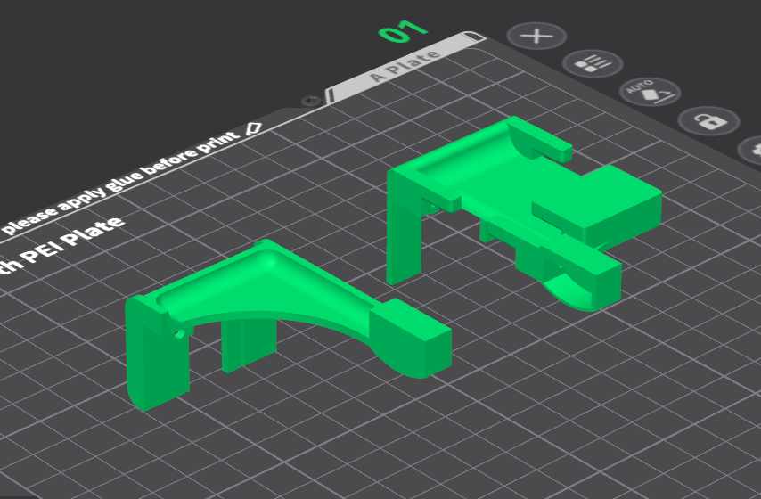 Комплект креплений нижней подсветки для Creality Ender 3 v3 SE. STL