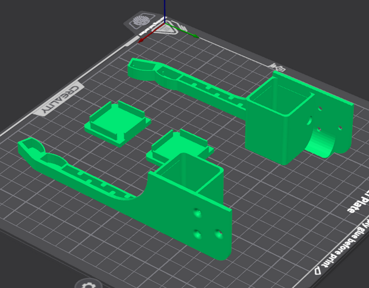 Комплект креплений верхней подсветки для Creality Ender 3 v3 SE. STL