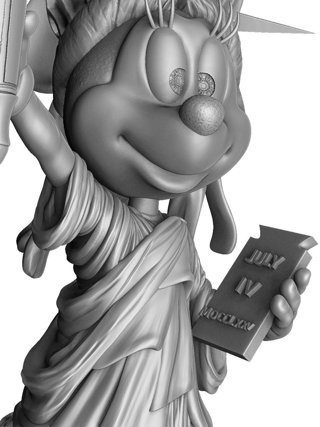 Минни Маус - статуя Свободы для 3д печати. STL