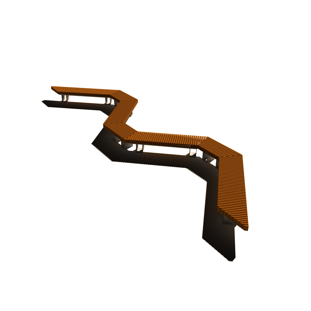 М-образная скамья