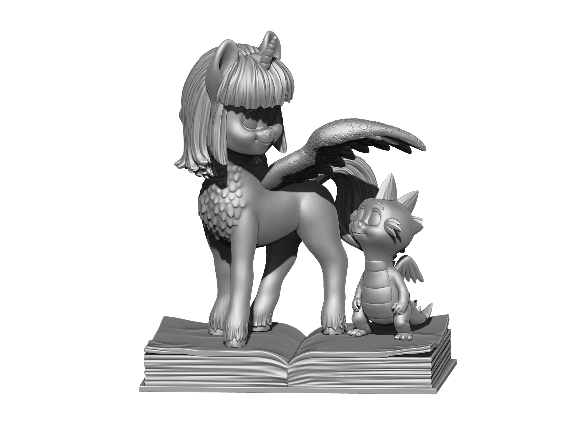 Искорка и Спайк. My little pony STL