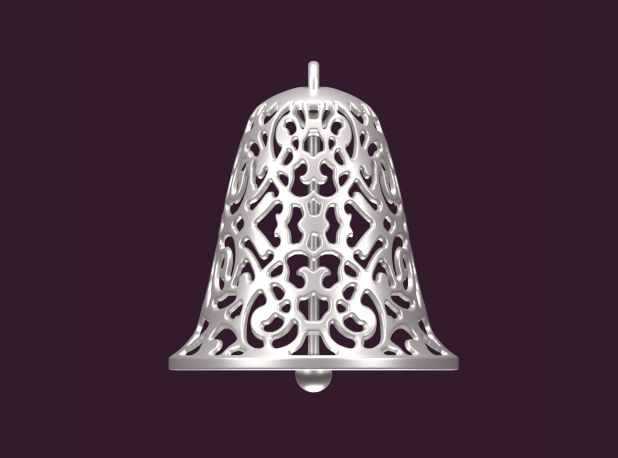 3д модель резной колокольчик
