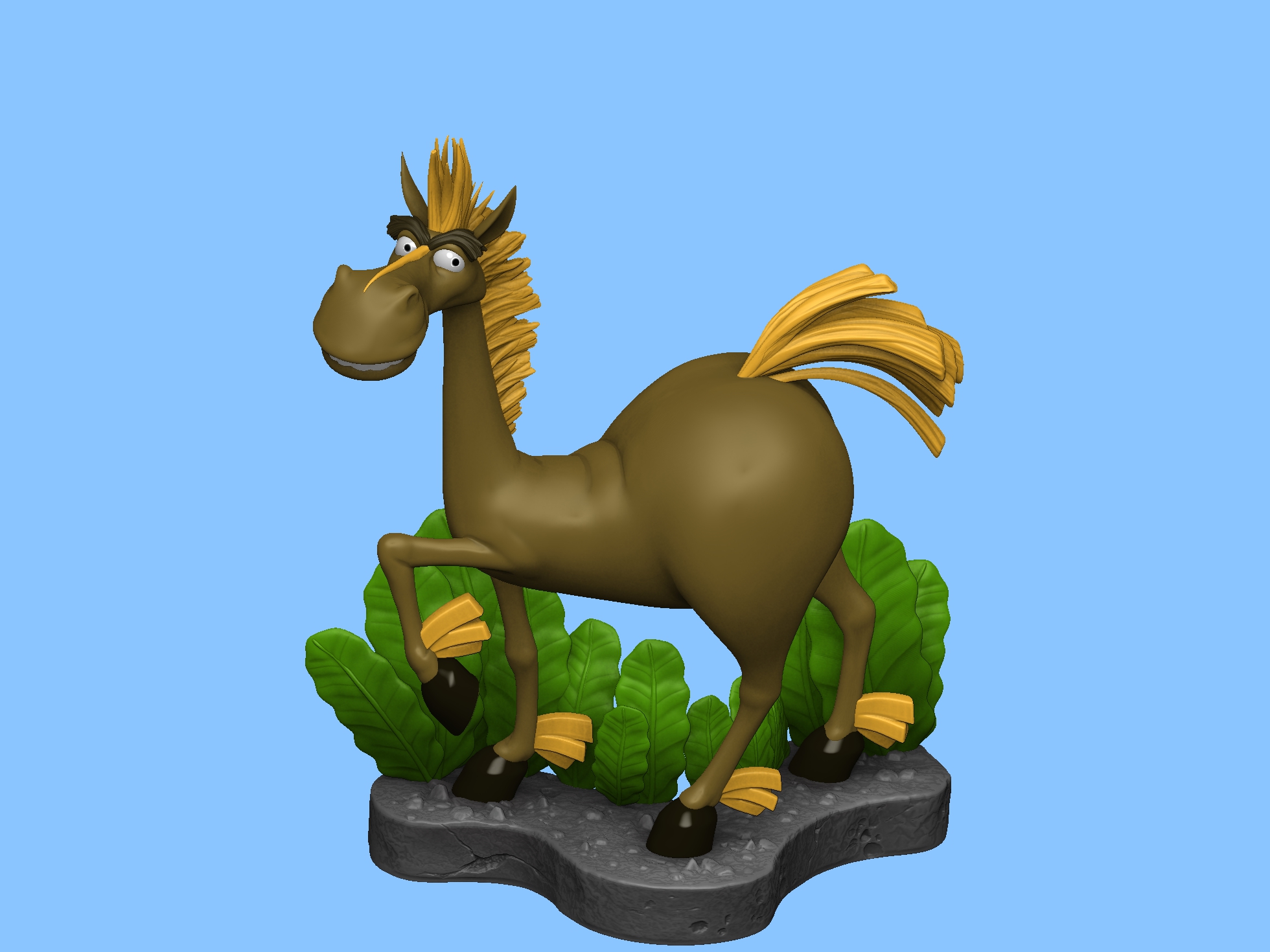 Конь Юлий для 3д печати STL