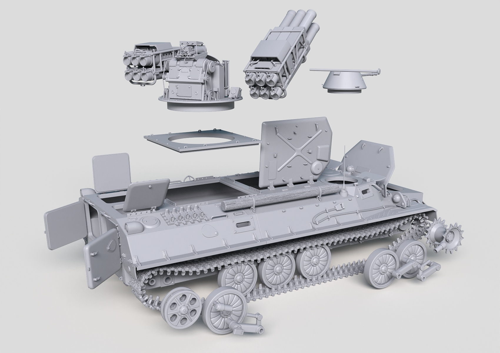 Продажа 3D-модели \"МТЛБ ЗРК-Сосна\"