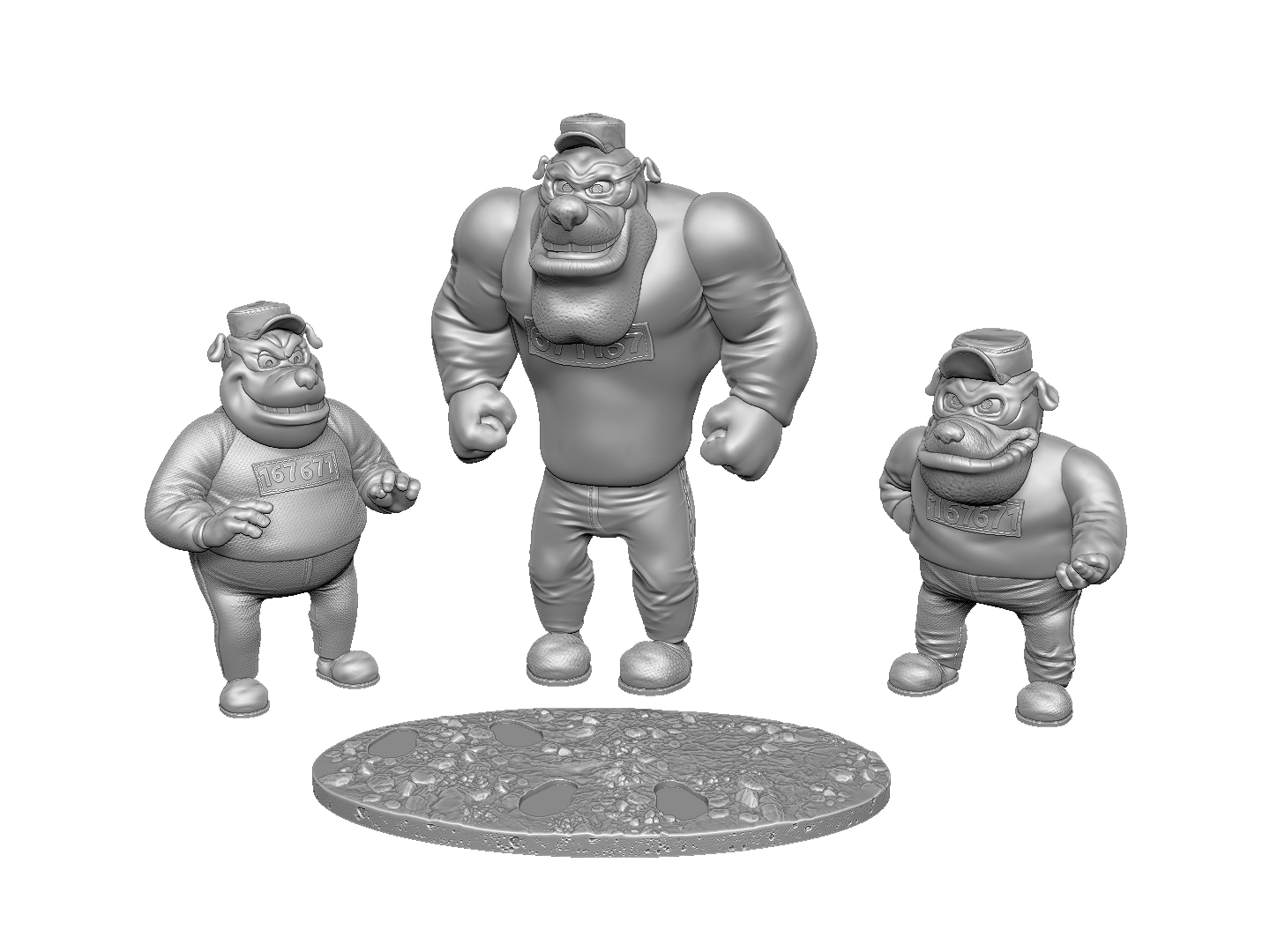 Братья Гавс. Для 3D печати. STL, ZTL, OBJ.