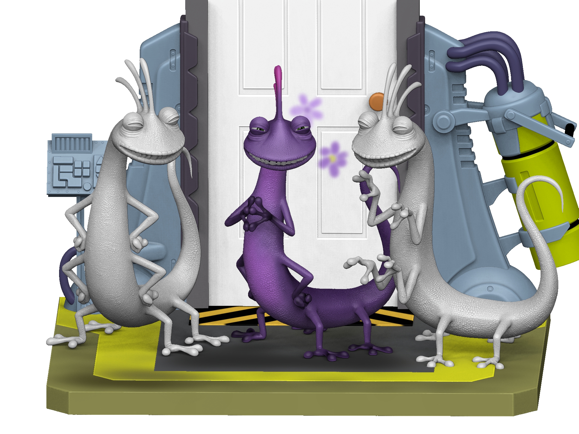 Рендалл. 3 варианта персонажа. Monsters INC. STL