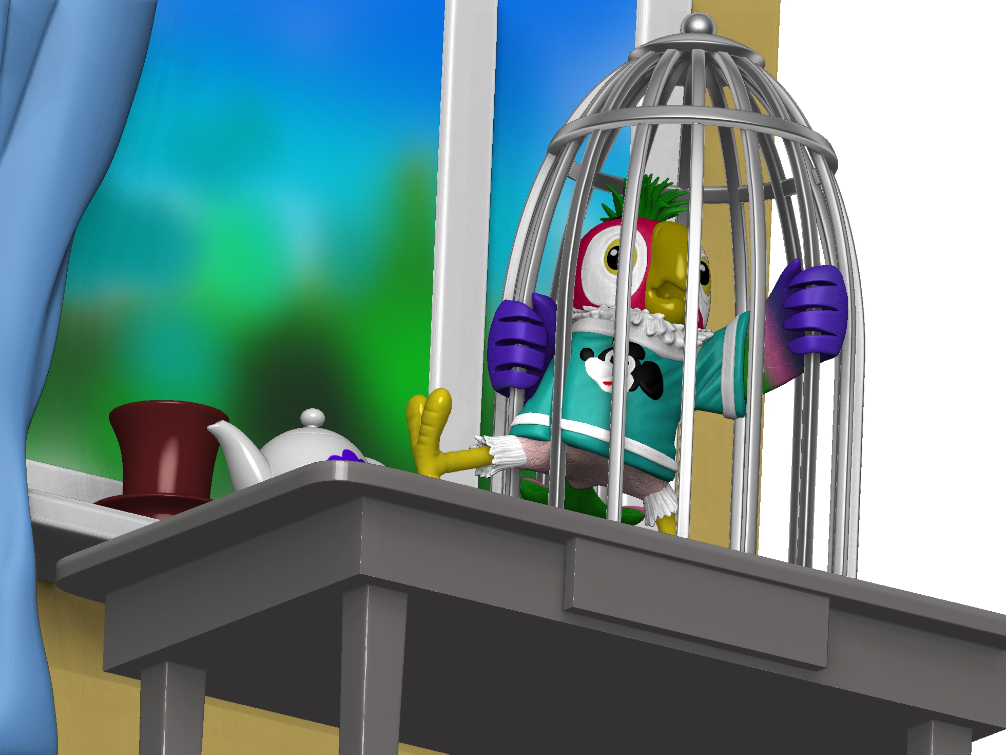 Попугай Кеша для 3д печати "Свободу попугаям!"