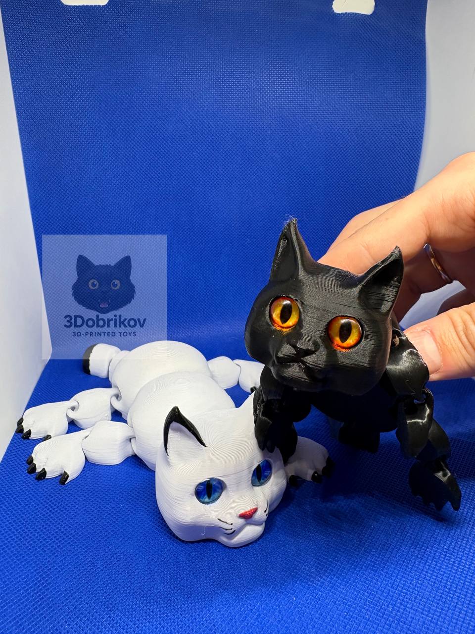 Мейнкун и рысь. Подвижные игрушки. Шарнирные котята.