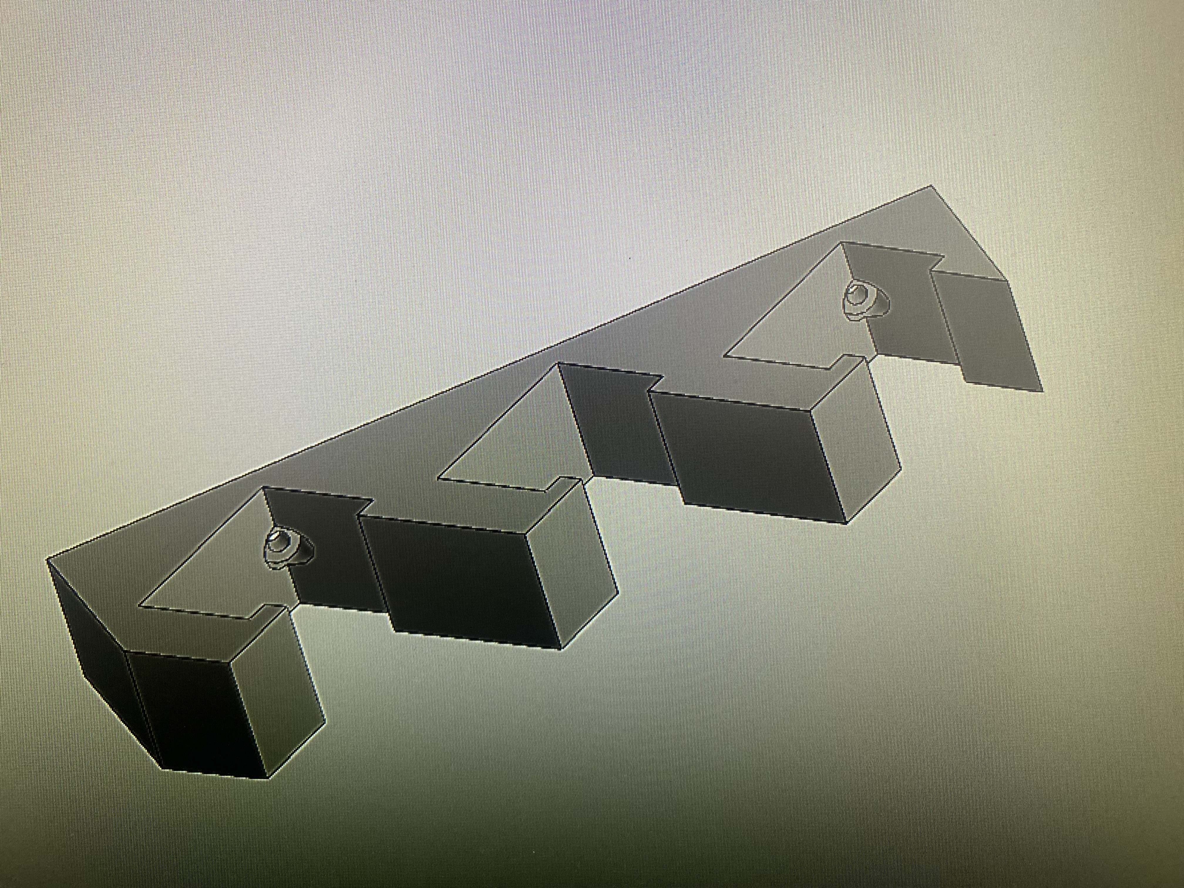 Крепление для хоккейных клюшек тройное