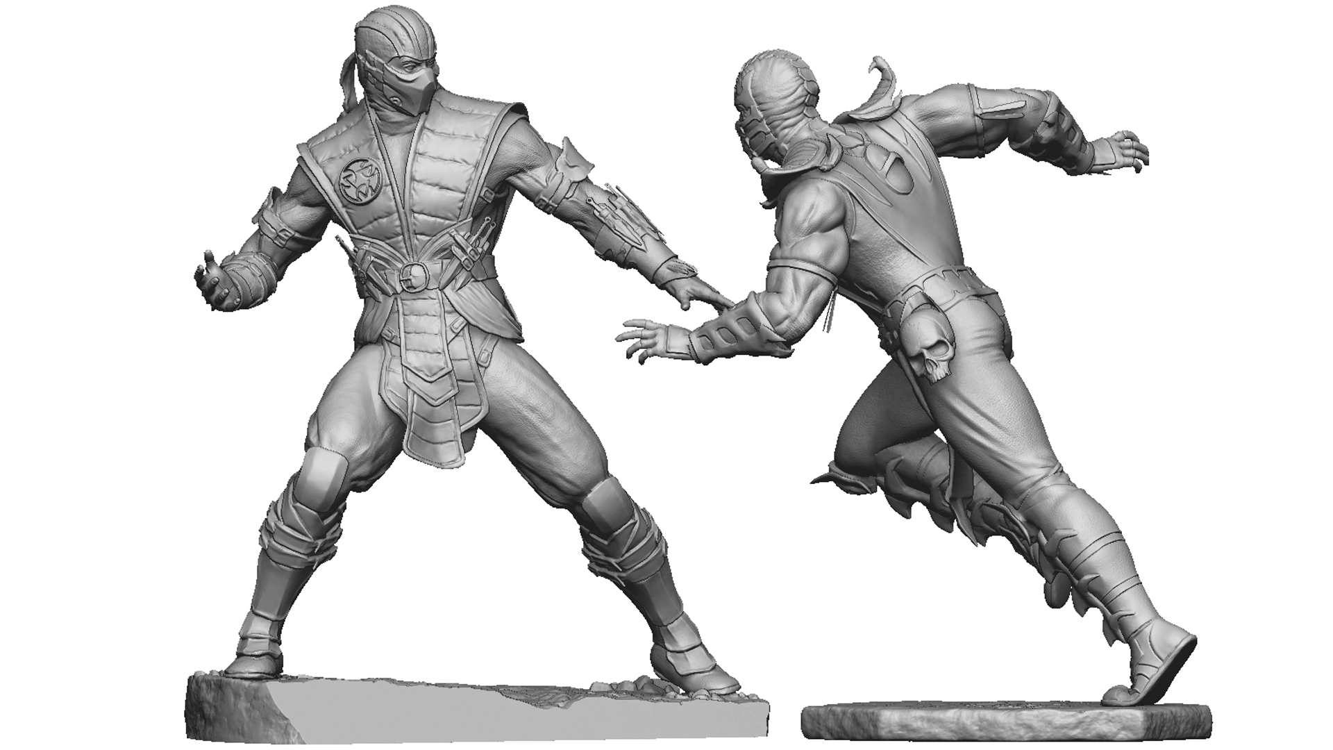 SUB-ZERO MKX VS SCORPION MK9 FOR 3D PRINT