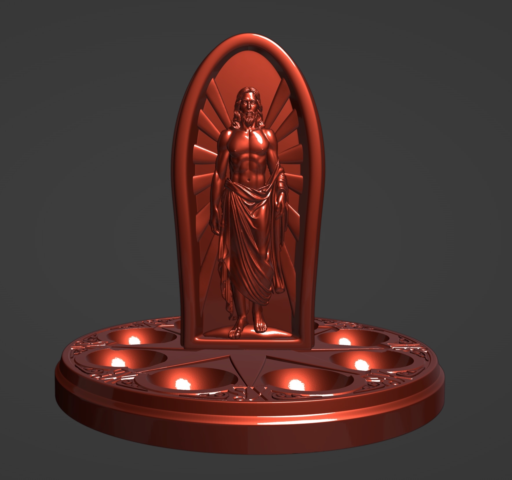 Пасхальный поднос для яиц с Иисусом