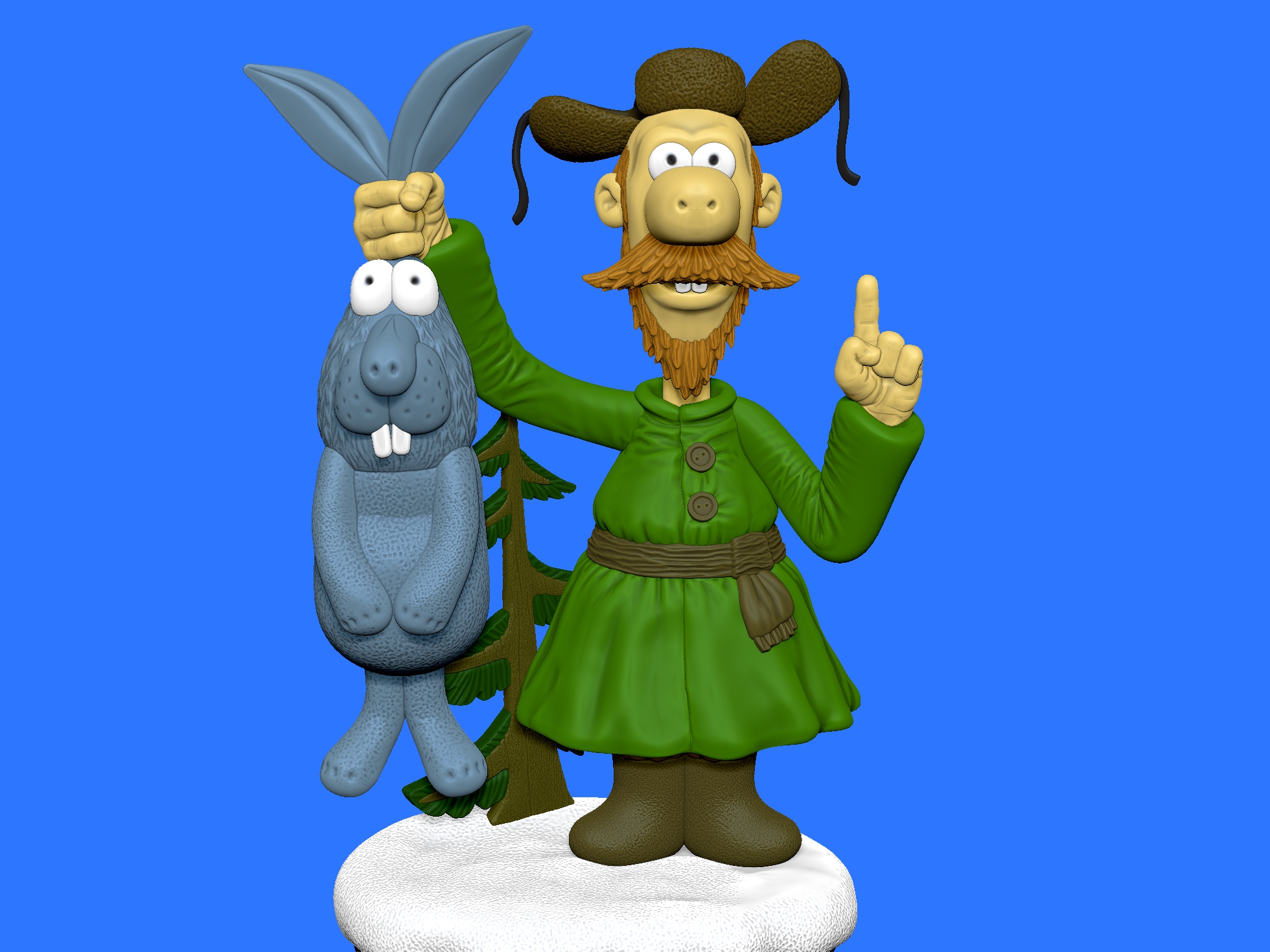 Мужичок из мультфильма " Падал прошлогодний снег" для 3д печати STL