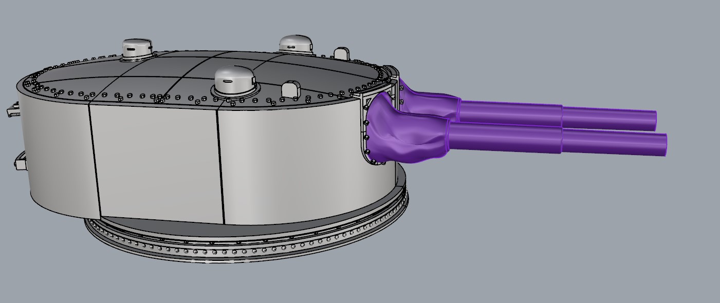 башни  главног калибра эбр. типа Бородино  1/700