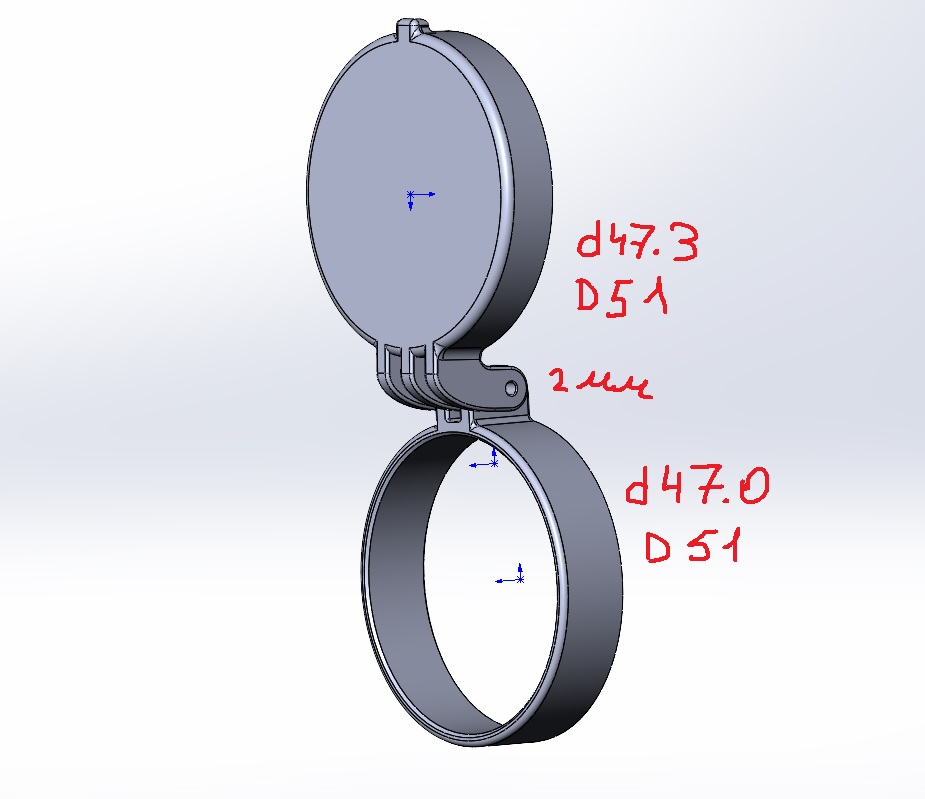 Откидные защитные крышки для оптического прицела D47.0